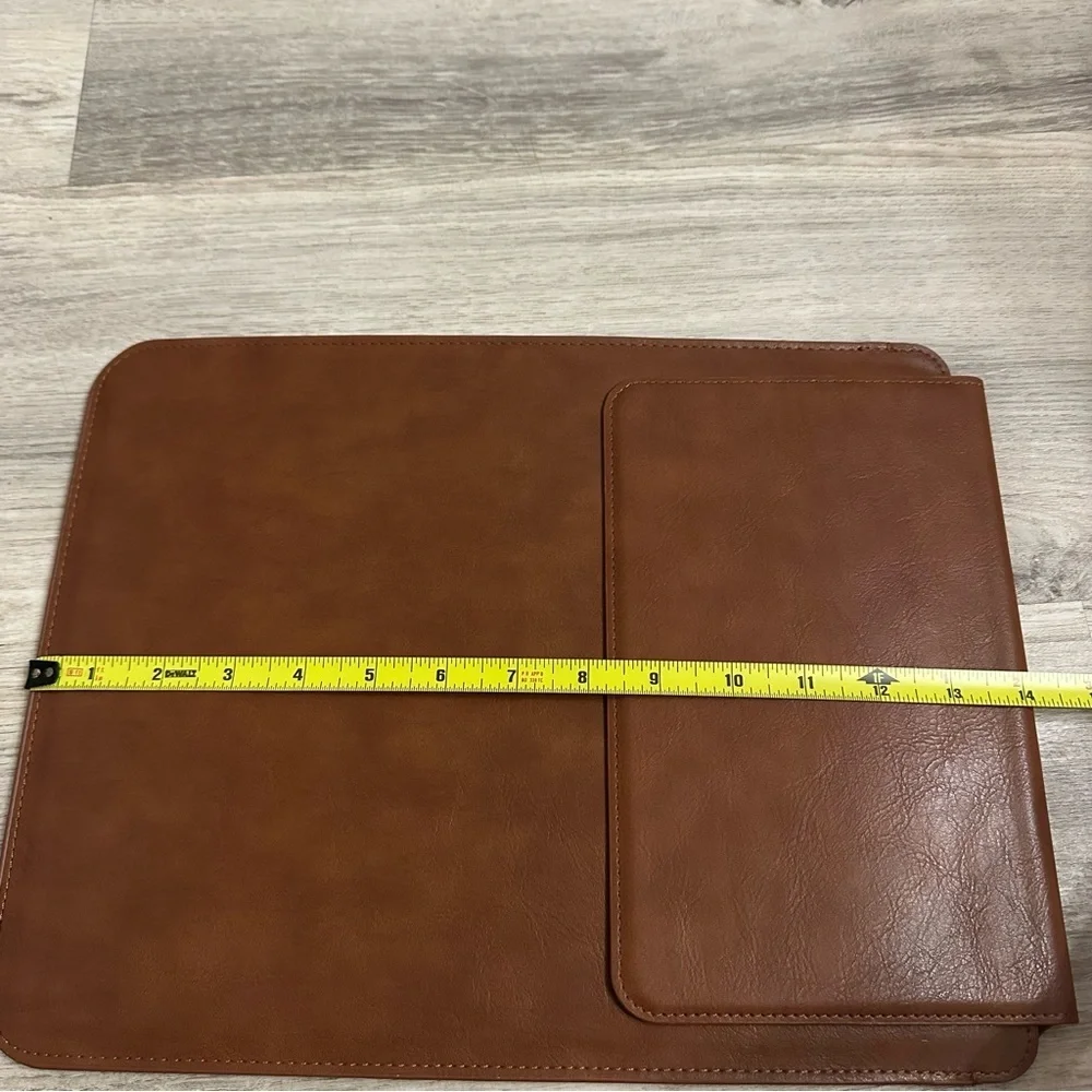 Leather laptop iPad sleeve Leather Laptop Case with Mouse Pad Notebook Computer
